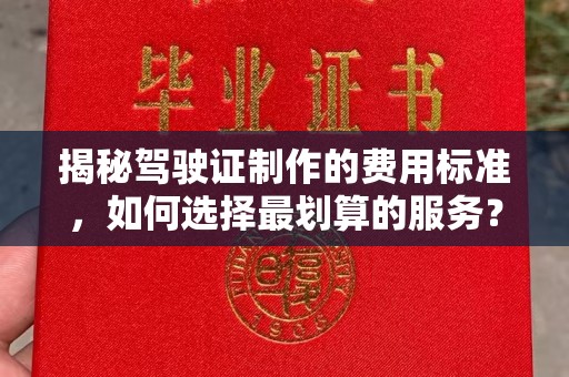 新泰揭秘驾驶证制作的费用标准，如何选择最划算的服务？