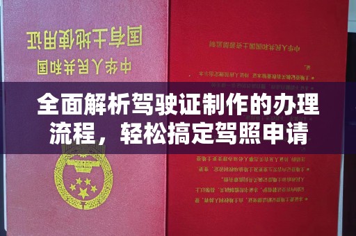 新泰全面解析驾驶证制作的办理流程，轻松搞定驾照申请