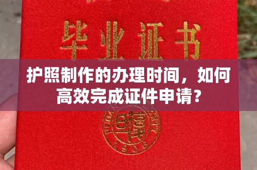 新泰护照制作的办理时间，如何高效完成证件申请？