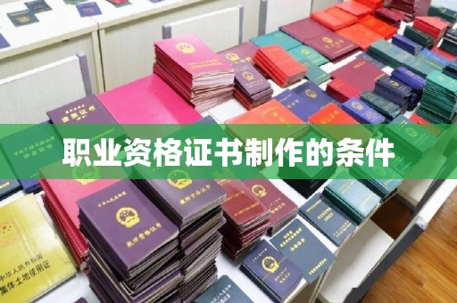 新泰职业资格证书制作的条件