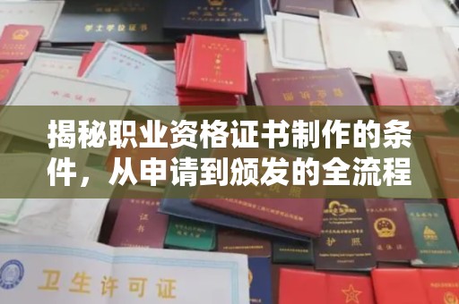 新泰揭秘职业资格证书制作的条件，从申请到颁发的全流程解析
