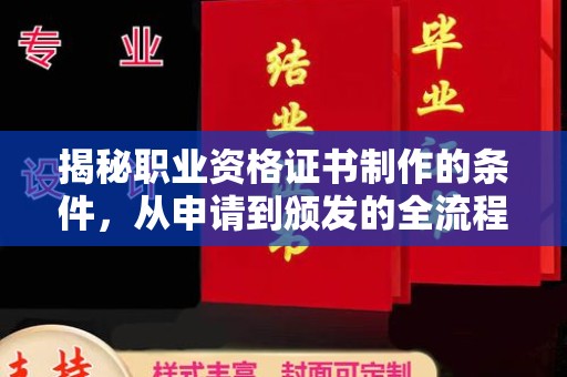 新泰揭秘职业资格证书制作的条件，从申请到颁发的全流程解析