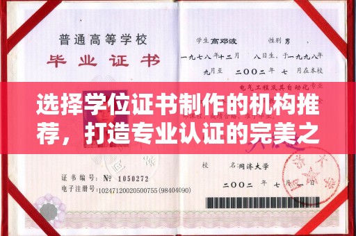 新泰选择学位证书制作的机构推荐，打造专业认证的完美之选